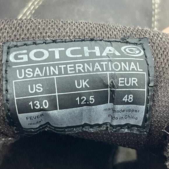 VTG‎ Gotcha Shoes Mens Size 13 Black Brown Casual Workwear Lace Up Chunky 90s - Picture 11 of 11